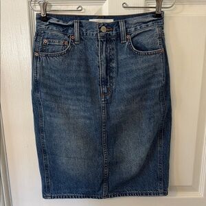 Aritzia Denim Forum Pencil Skirt
